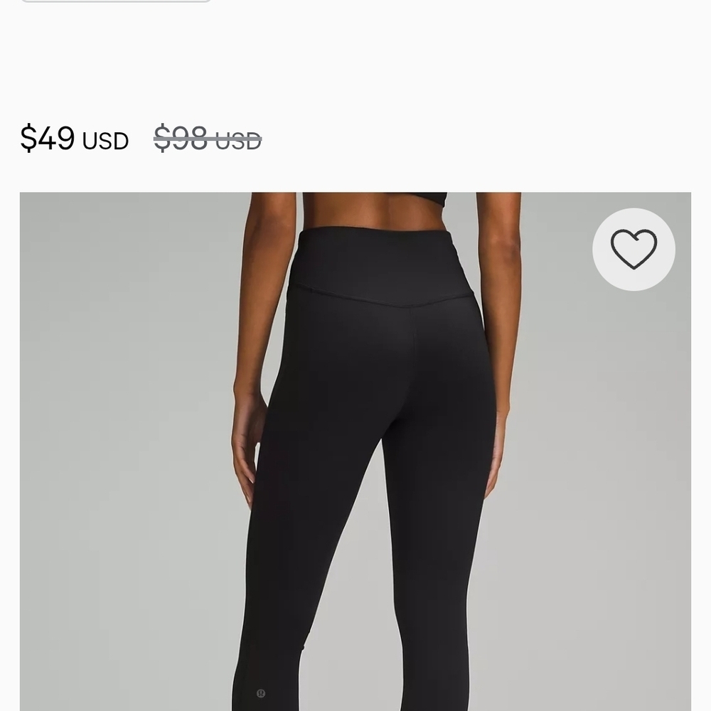 lululemon athletica Base Pace High Rise Black Tights 28in Length - Size 4 - Picture 5 of 5
